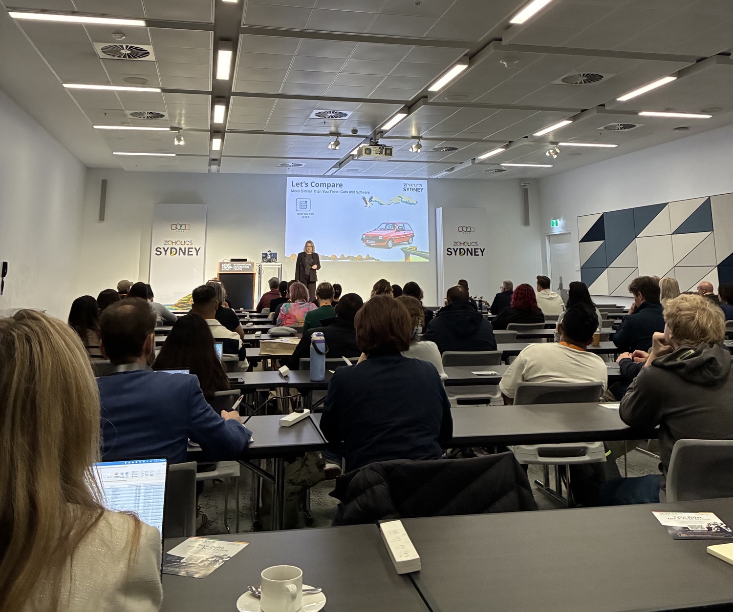 Michelle Colbran speaking to attendees at Zoholics Sydney 2026
